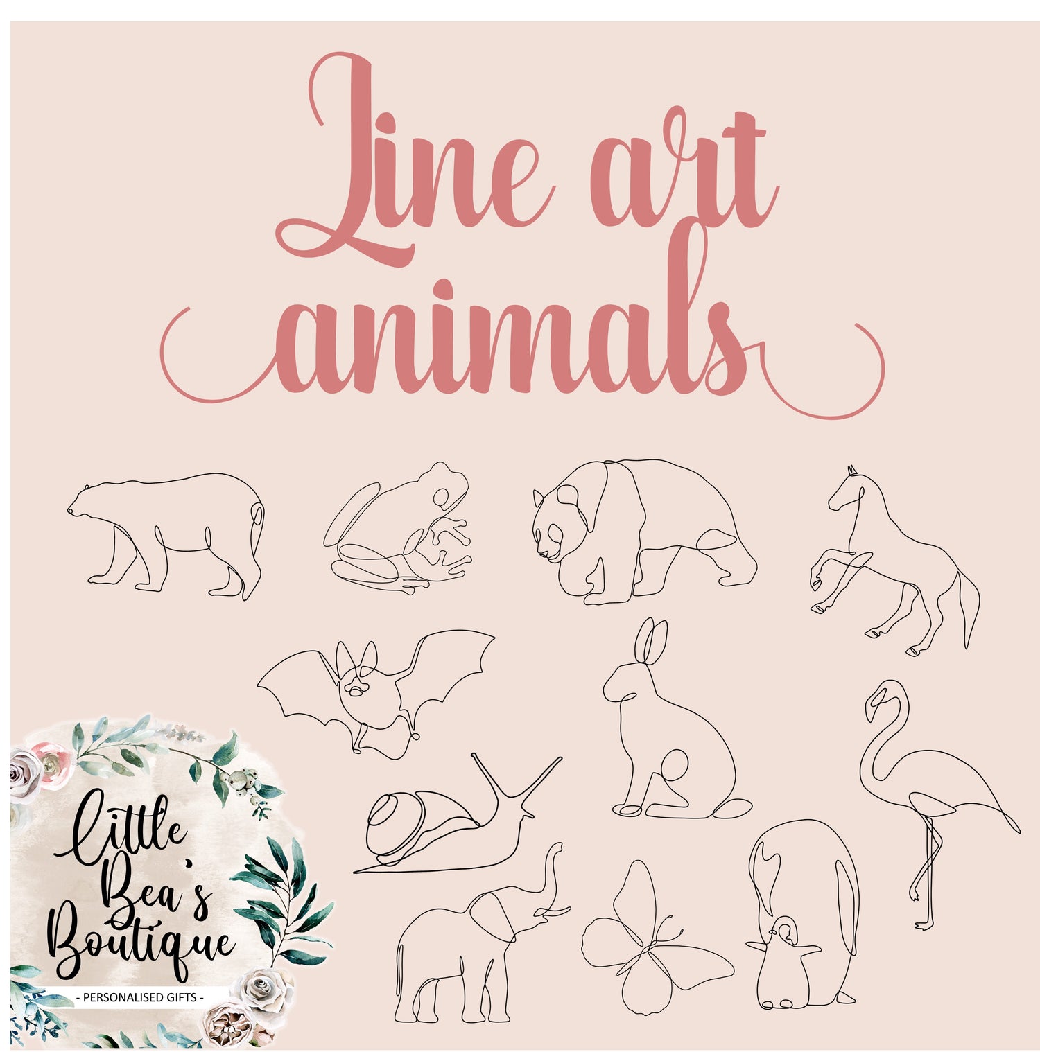 Line Art Animal Collection